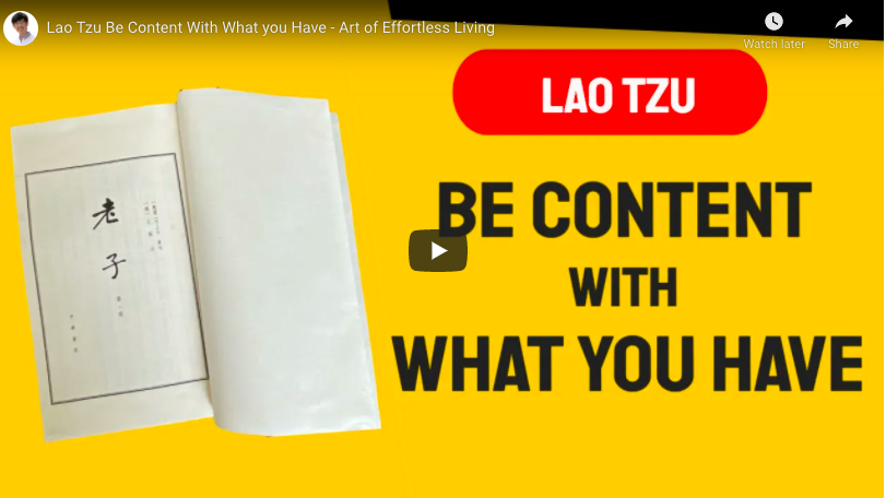 be content with what you have lao tzu